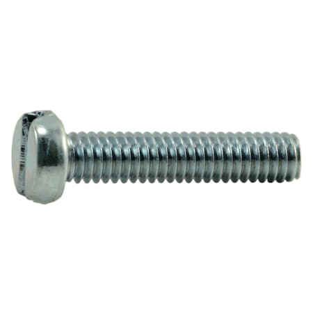 Midwest Fastener M2.5-0.45 x 12 mm Slotted Pan Machine Screw, Zinc Plated Steel, 20 PK 66953